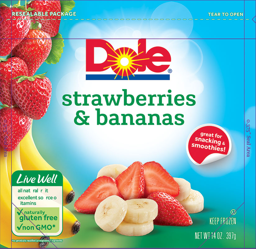6086 Dole Strawberries Bananas Frozen 14oz 1-1