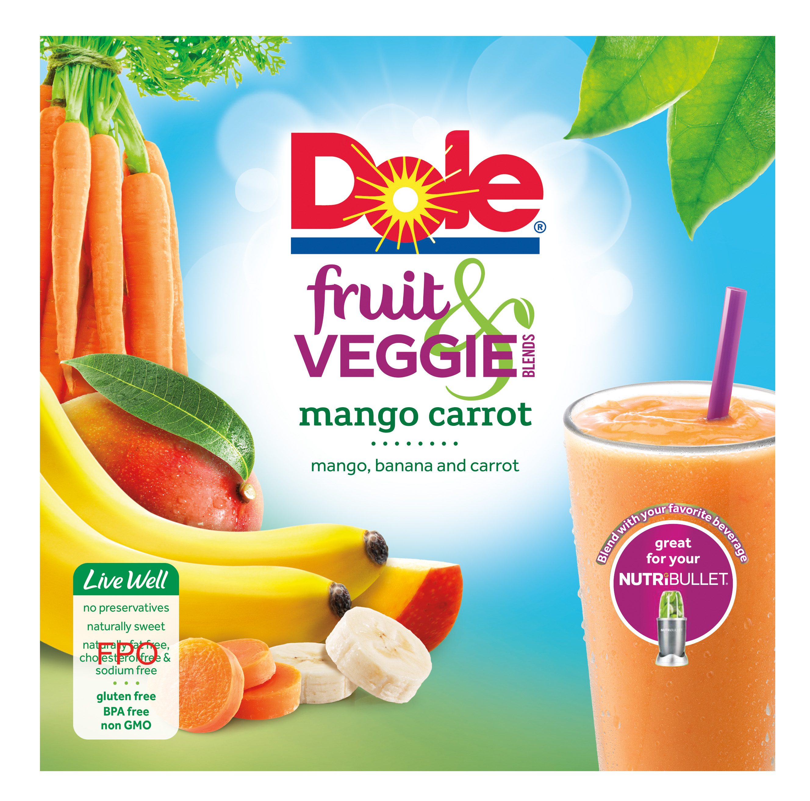 Dole Fruit and Veggie Blends Mango Carrot Layout CMYK F1